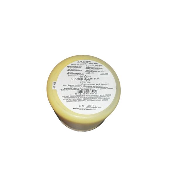 Bath & body Works sugared lemon zest white barn soy blend 3 wick candle - Picture 4 of 5